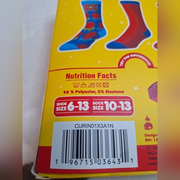 Ring Pops Lollipop Crew Socks 3 Pairs Retro 90s Mens Womens Fun Novelty Gift - Picture 6 of 6